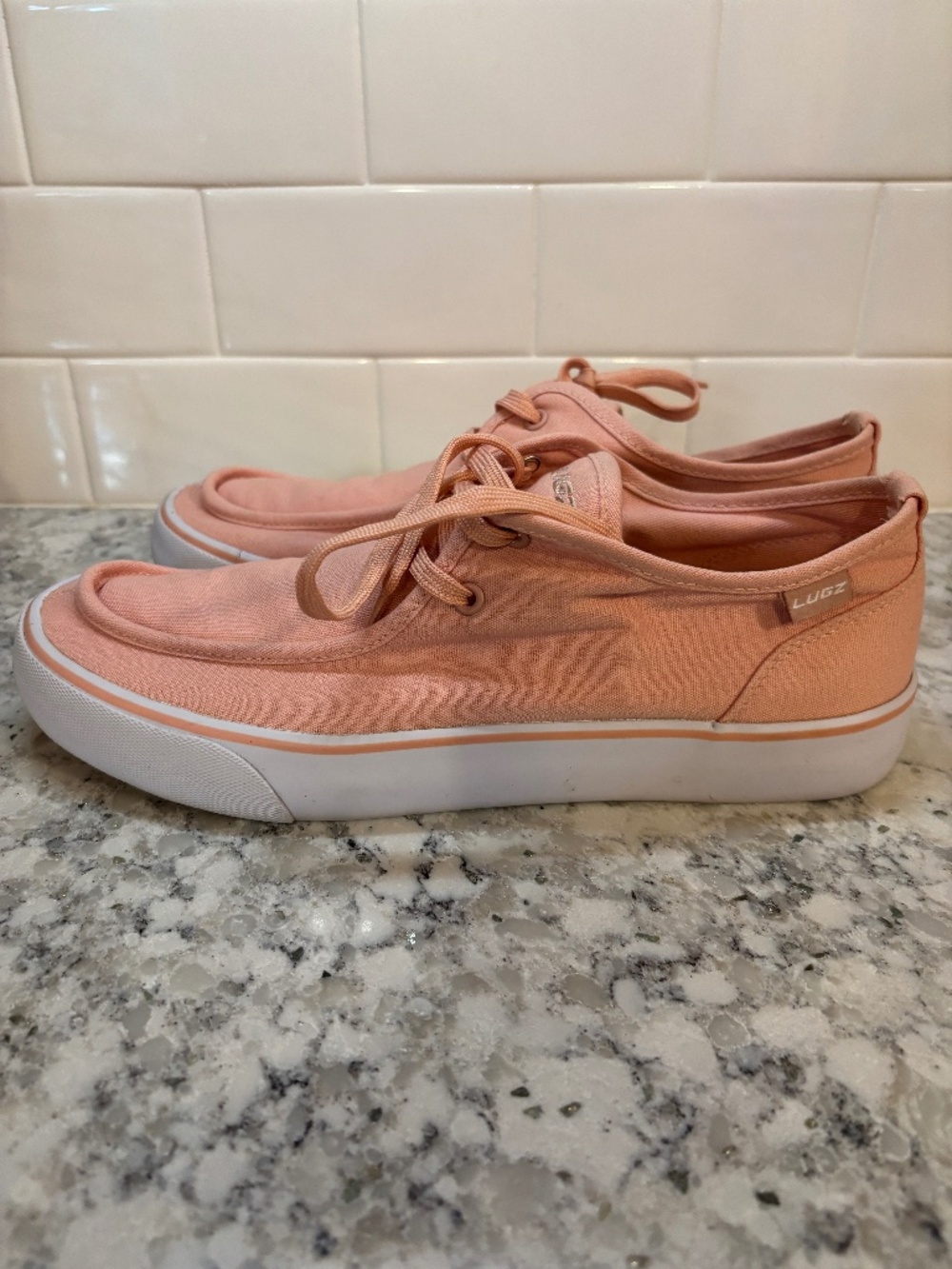 LUGZ Women's Shoes Canvas Peach lace up